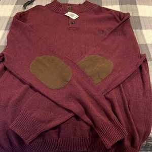 Chaps 1/4 button down sweater